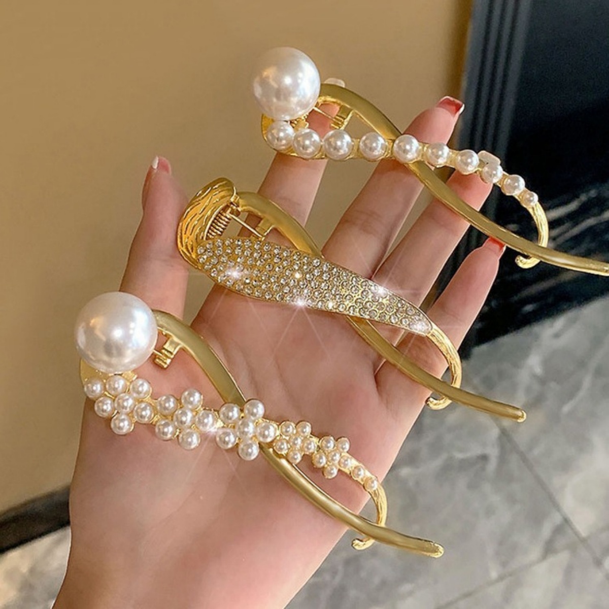 Elegante glitter pérola grampo - Korean Women Lifestyle avaliação e preço